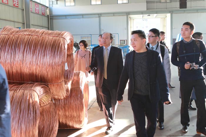 【多宝新闻】老挝国家电力公司代表团莅临多宝电缆集团马金铺生产基地考察指导